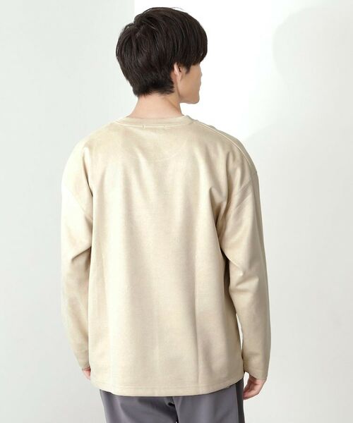 THE SHOP TK / ザ ショップ ティーケー カットソー | スエード フォトプリントスウェット 【洗濯機OK】 | 詳細2