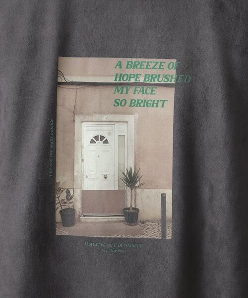 THE SHOP TK / ザ ショップ ティーケー カットソー | スエード フォトプリントスウェット 【洗濯機OK】 | 詳細8