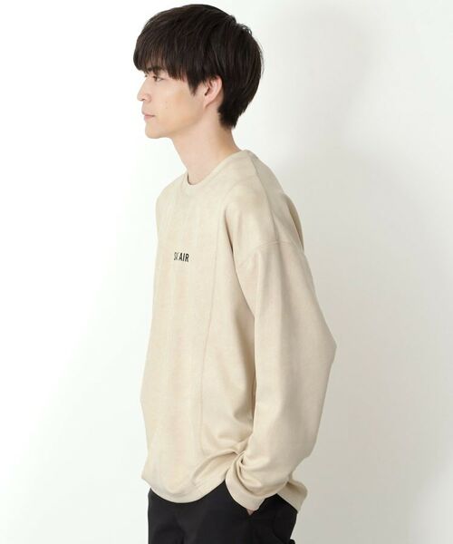 THE SHOP TK / ザ ショップ ティーケー カットソー | スエード フォトプリントスウェット 【洗濯機OK】 | 詳細9