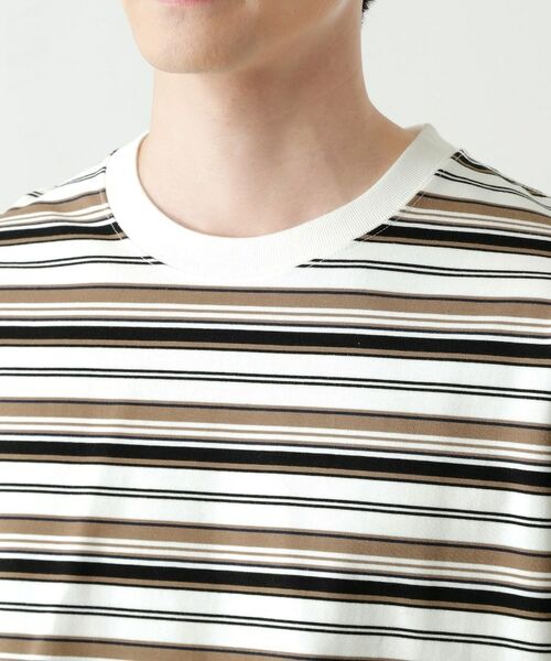 THE SHOP TK / ザ ショップ ティーケー カットソー | ランダムボーダー長袖タフTシャツ 【洗濯機OK】 | 詳細12