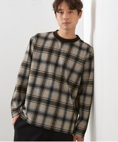 THE SHOP TK / ザ ショップ ティーケー カットソー | チェックジャカードプルオーバー