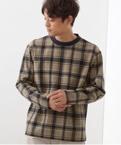 THE SHOP TK / ザ ショップ ティーケー カットソー | チェックジャカードプルオーバー