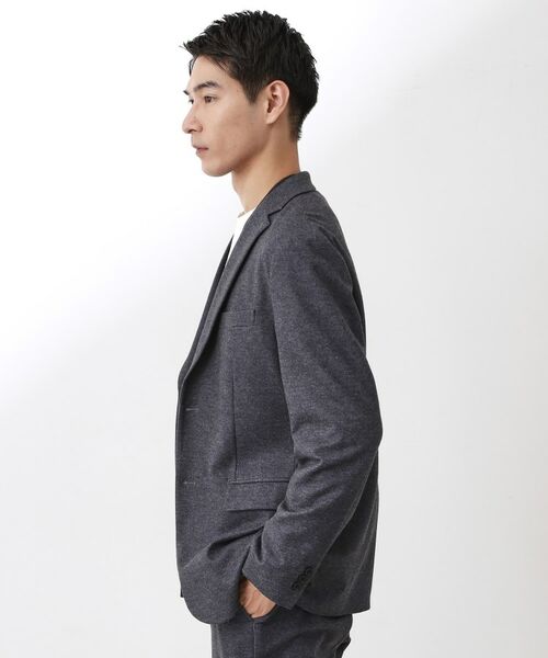 THE SHOP TK / ザ ショップ ティーケー テーラードジャケット | 起毛TRジャージジャケット 【洗濯機OK／ストレッチ／セットアップ可】 | 詳細1