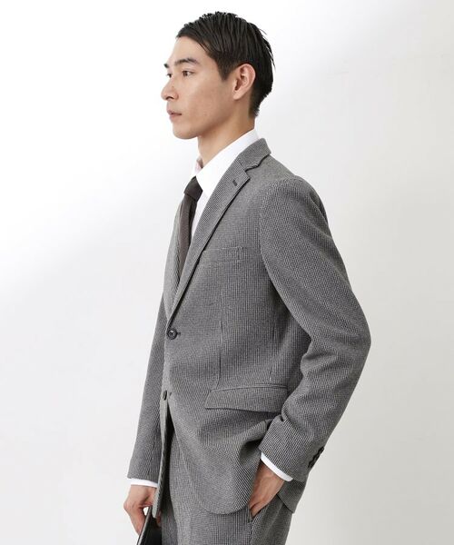 THE SHOP TK / ザ ショップ ティーケー テーラードジャケット | ツイードライクジャージジャケット【セットアップ可／洗濯機OK】 | 詳細1
