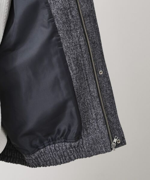 THE SHOP TK / ザ ショップ ティーケー レザーブルゾン・ジャケット | ツイードフライトビッグブルゾン 【洗濯機OK／セットアップ可】 | 詳細11