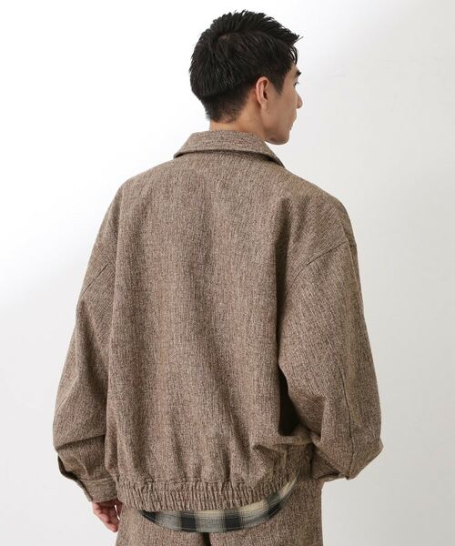 THE SHOP TK / ザ ショップ ティーケー レザーブルゾン・ジャケット | ツイードフライトビッグブルゾン 【洗濯機OK／セットアップ可】 | 詳細13