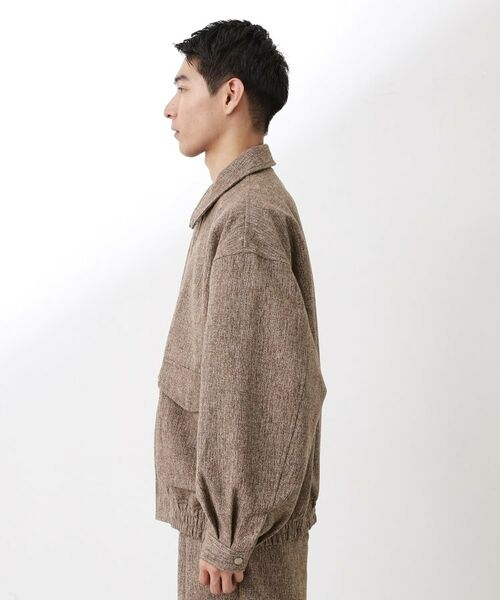 THE SHOP TK / ザ ショップ ティーケー レザーブルゾン・ジャケット | ツイードフライトビッグブルゾン 【洗濯機OK／セットアップ可】 | 詳細17