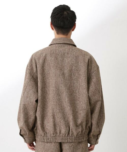 THE SHOP TK / ザ ショップ ティーケー レザーブルゾン・ジャケット | ツイードフライトビッグブルゾン 【洗濯機OK／セットアップ可】 | 詳細18