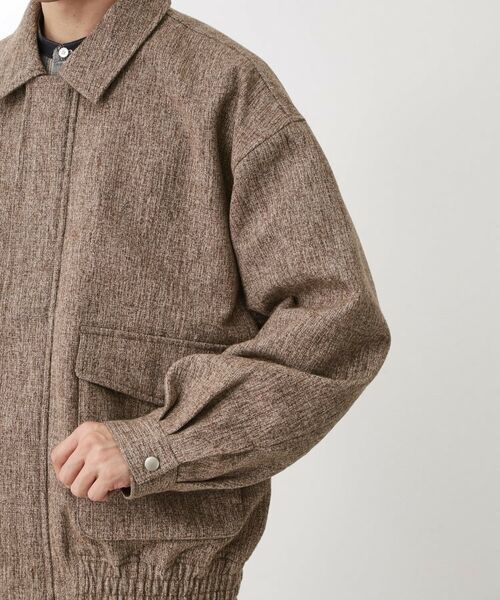 THE SHOP TK / ザ ショップ ティーケー レザーブルゾン・ジャケット | ツイードフライトビッグブルゾン 【洗濯機OK／セットアップ可】 | 詳細20