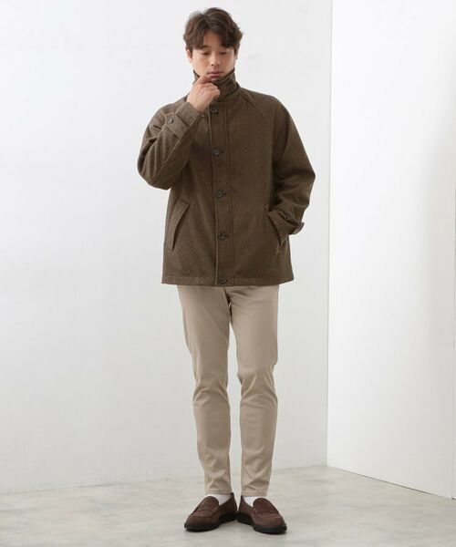 THE SHOP TK / ザ ショップ ティーケー レザーブルゾン・ジャケット | 2通りの着こなしができる ウーリック デッキブルゾン | 詳細16