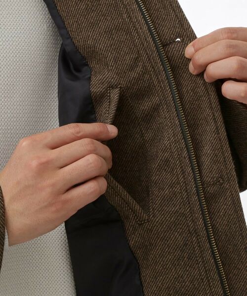 THE SHOP TK / ザ ショップ ティーケー レザーブルゾン・ジャケット | 2通りの着こなしができる ウーリック デッキブルゾン | 詳細25