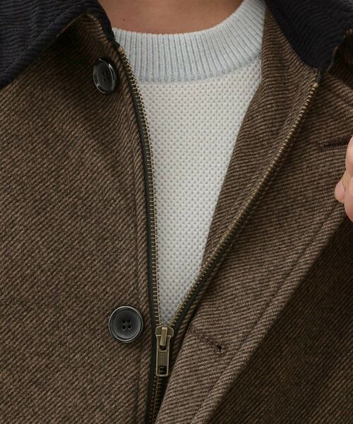 THE SHOP TK / ザ ショップ ティーケー レザーブルゾン・ジャケット | 2通りの着こなしができる ウーリック デッキブルゾン | 詳細27