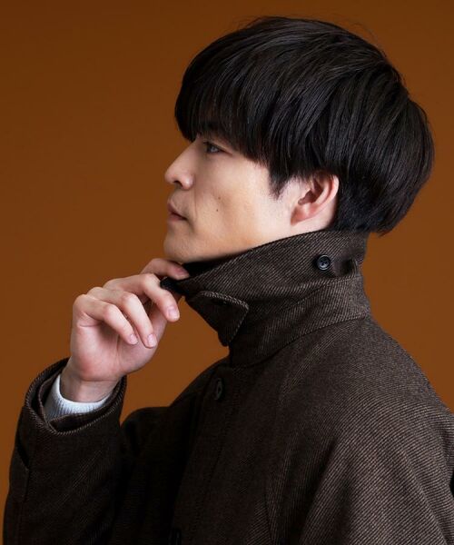 THE SHOP TK / ザ ショップ ティーケー レザーブルゾン・ジャケット | 2通りの着こなしができる ウーリック デッキブルゾン | 詳細8