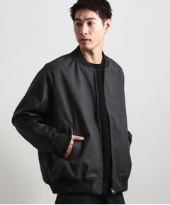 THE SHOP TK / ザ ショップ ティーケー レザーブルゾン・ジャケット | 【1ランク上の大人カジュアルに】異素材コンビ リブブルゾン