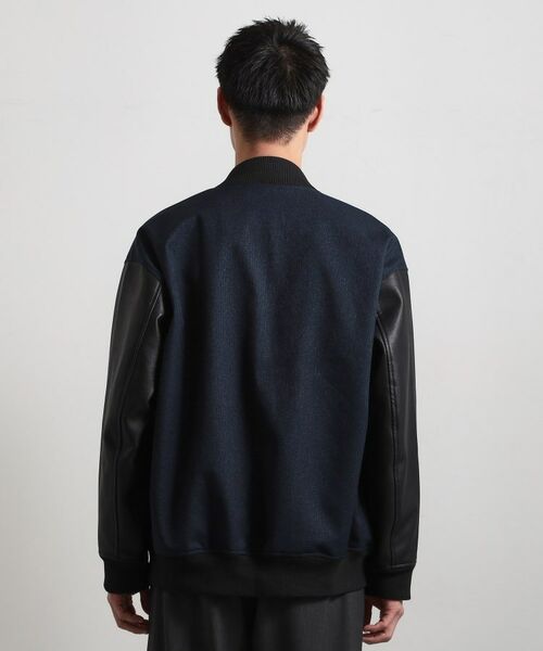 THE SHOP TK / ザ ショップ ティーケー レザーブルゾン・ジャケット | 【1ランク上の大人カジュアルに】異素材コンビ リブブルゾン | 詳細11