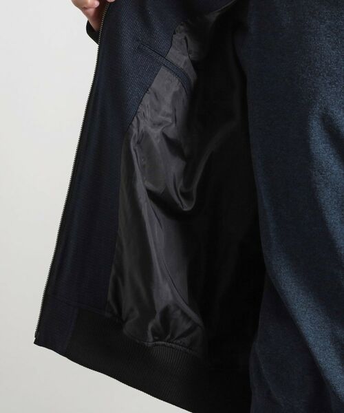 THE SHOP TK / ザ ショップ ティーケー レザーブルゾン・ジャケット | 【1ランク上の大人カジュアルに】異素材コンビ リブブルゾン | 詳細16