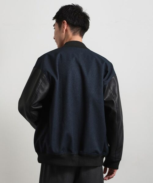 THE SHOP TK / ザ ショップ ティーケー レザーブルゾン・ジャケット | 【1ランク上の大人カジュアルに】異素材コンビ リブブルゾン | 詳細6