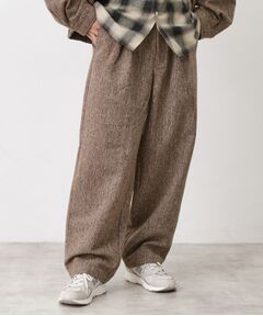 THE SHOP TK / ザ ショップ ティーケー パンツ | ツイードワイドパンツ 【洗濯機OK／セットアップ可】