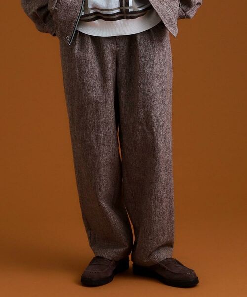 THE SHOP TK / ザ ショップ ティーケー パンツ | ツイードワイドパンツ 【洗濯機OK／セットアップ可】 | 詳細1