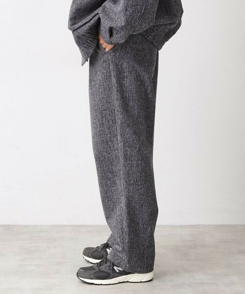 THE SHOP TK / ザ ショップ ティーケー パンツ | ツイードワイドパンツ 【洗濯機OK／セットアップ可】 | 詳細10