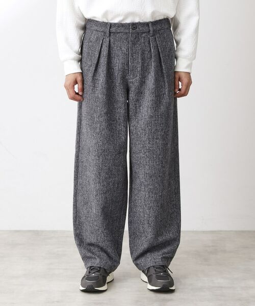THE SHOP TK / ザ ショップ ティーケー パンツ | ツイードワイドパンツ 【洗濯機OK／セットアップ可】 | 詳細14