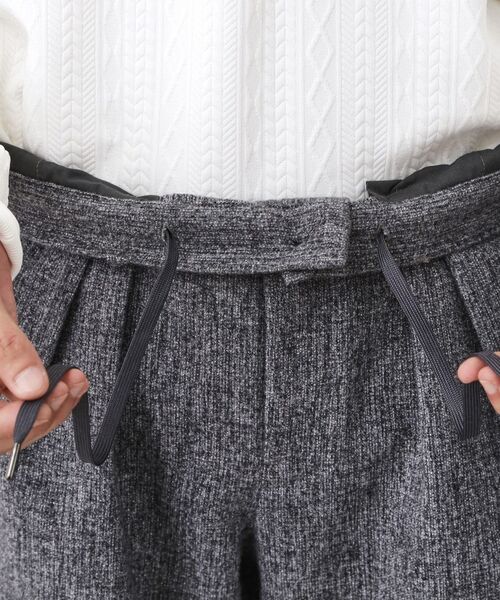 THE SHOP TK / ザ ショップ ティーケー パンツ | ツイードワイドパンツ 【洗濯機OK／セットアップ可】 | 詳細18
