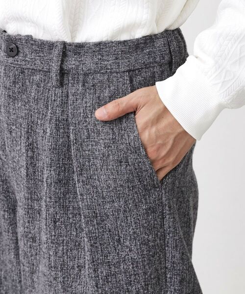 THE SHOP TK / ザ ショップ ティーケー パンツ | ツイードワイドパンツ 【洗濯機OK／セットアップ可】 | 詳細20