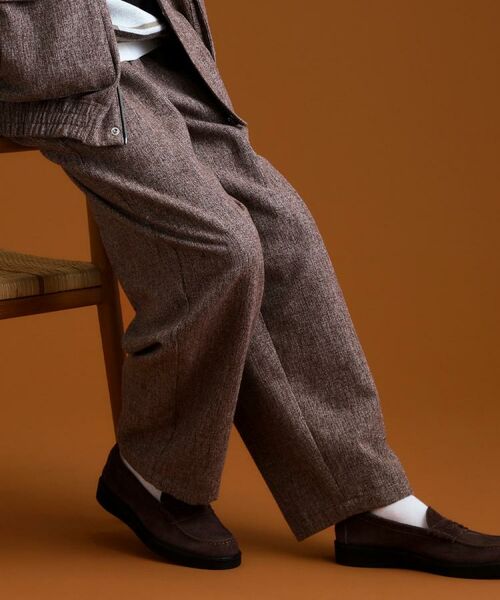 THE SHOP TK / ザ ショップ ティーケー パンツ | ツイードワイドパンツ 【洗濯機OK／セットアップ可】 | 詳細4