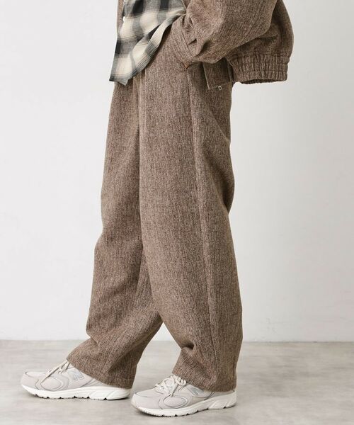 THE SHOP TK / ザ ショップ ティーケー パンツ | ツイードワイドパンツ 【洗濯機OK／セットアップ可】 | 詳細6