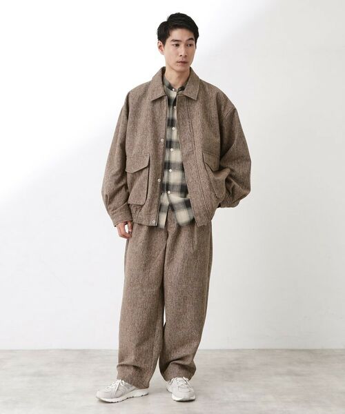 THE SHOP TK / ザ ショップ ティーケー パンツ | ツイードワイドパンツ 【洗濯機OK／セットアップ可】 | 詳細8