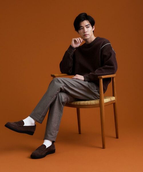 THE SHOP TK / ザ ショップ ティーケー パンツ | 7DAYSヘリンボンパンツ WARM【裏起毛/ストレッチ/洗濯機OK】 | 詳細11