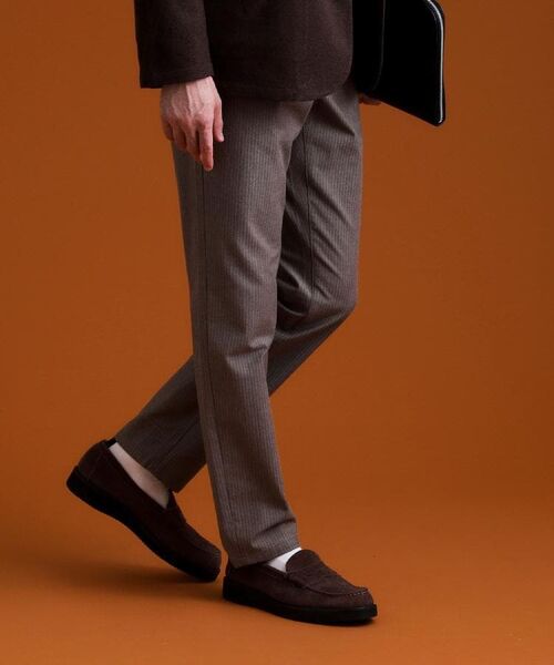 THE SHOP TK / ザ ショップ ティーケー パンツ | 7DAYSヘリンボンパンツ WARM【裏起毛/ストレッチ/洗濯機OK】 | 詳細9