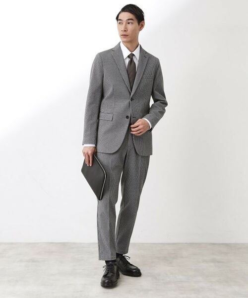 THE SHOP TK / ザ ショップ ティーケー パンツ | ツイードライクジャージスラックス【セットアップ可／洗濯機OK】 | 詳細3