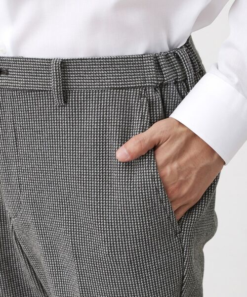 THE SHOP TK / ザ ショップ ティーケー パンツ | ツイードライクジャージスラックス【セットアップ可／洗濯機OK】 | 詳細9