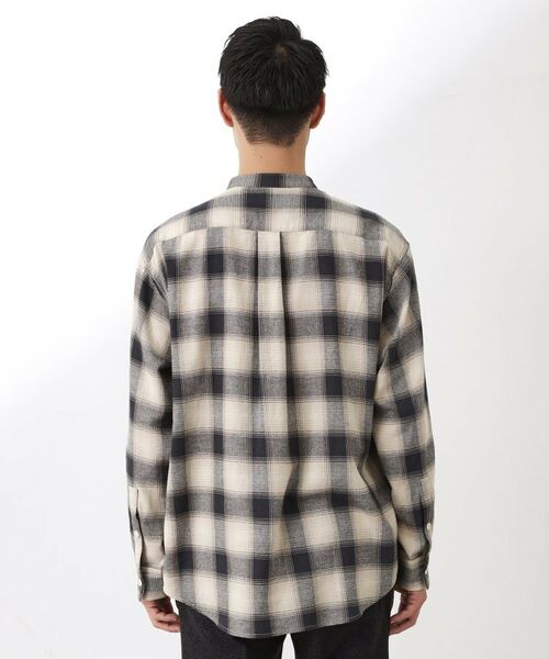 THE SHOP TK / ザ ショップ ティーケー シャツ・ブラウス | オンブレーチェックバンドカラーシャツ 【洗濯機OK】 | 詳細11