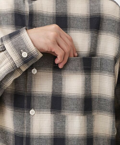 THE SHOP TK / ザ ショップ ティーケー シャツ・ブラウス | オンブレーチェックバンドカラーシャツ 【洗濯機OK】 | 詳細14