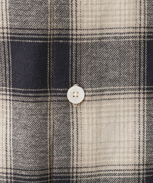 THE SHOP TK / ザ ショップ ティーケー シャツ・ブラウス | オンブレーチェックバンドカラーシャツ 【洗濯機OK】 | 詳細8