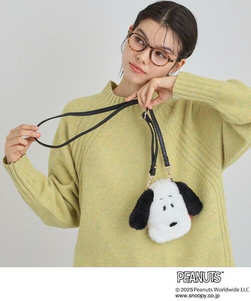 THE SHOP TK / ザ ショップ ティーケー ショルダーバッグ | PEANUTS/ピーナッツ スヌーピー ファーポーチ | 詳細3