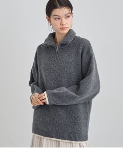 THE SHOP TK / ザ ショップ ティーケー ニット・セーター | 【洗える】ほど良くラフで女性らしい ハーフZIPニット