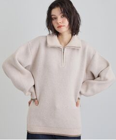 THE SHOP TK / ザ ショップ ティーケー ニット・セーター | 【洗える】ほど良くラフで女性らしい ハーフZIPニット