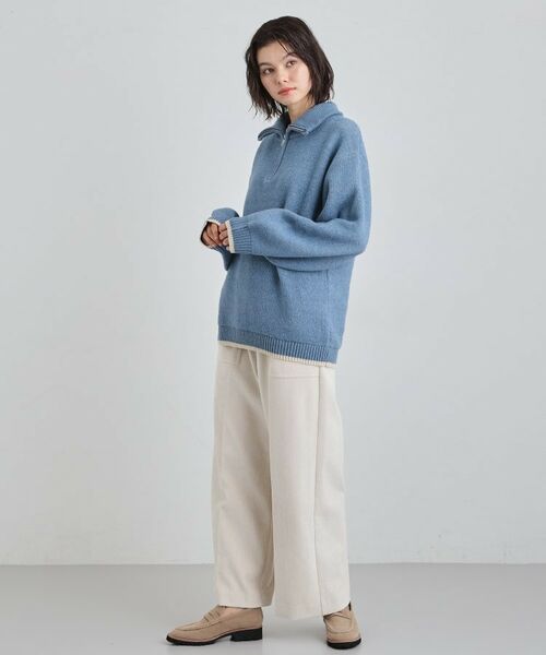 THE SHOP TK / ザ ショップ ティーケー ニット・セーター | 【洗える】ほど良くラフで女性らしい ハーフZIPニット | 詳細11