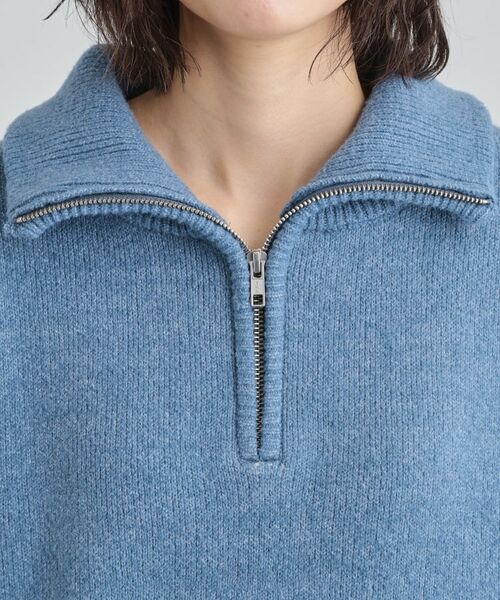 THE SHOP TK / ザ ショップ ティーケー ニット・セーター | 【洗える】ほど良くラフで女性らしい ハーフZIPニット | 詳細16