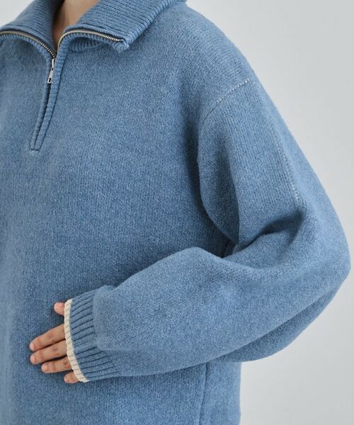 THE SHOP TK / ザ ショップ ティーケー ニット・セーター | 【洗える】ほど良くラフで女性らしい ハーフZIPニット | 詳細17