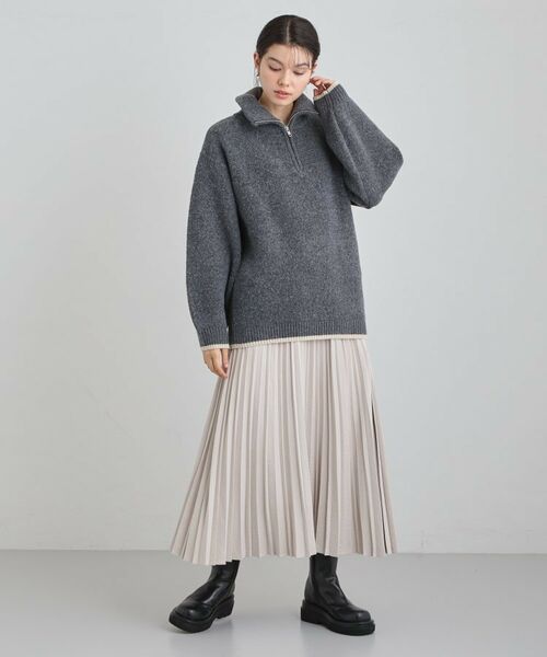 THE SHOP TK / ザ ショップ ティーケー ニット・セーター | 【洗える】ほど良くラフで女性らしい ハーフZIPニット | 詳細3