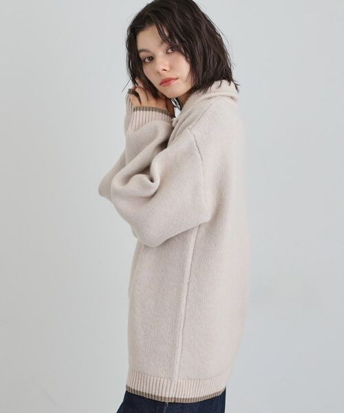 THE SHOP TK / ザ ショップ ティーケー ニット・セーター | 【洗える】ほど良くラフで女性らしい ハーフZIPニット | 詳細6