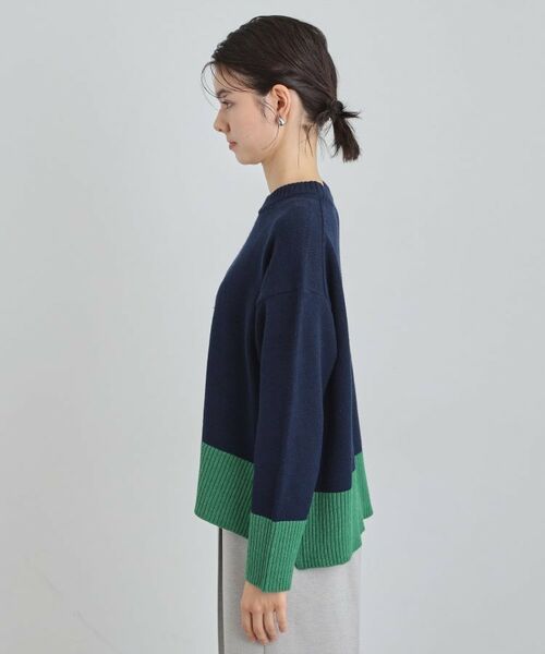 THE SHOP TK / ザ ショップ ティーケー ニット・セーター | インしないで着られる カラーブロックニット | 詳細14
