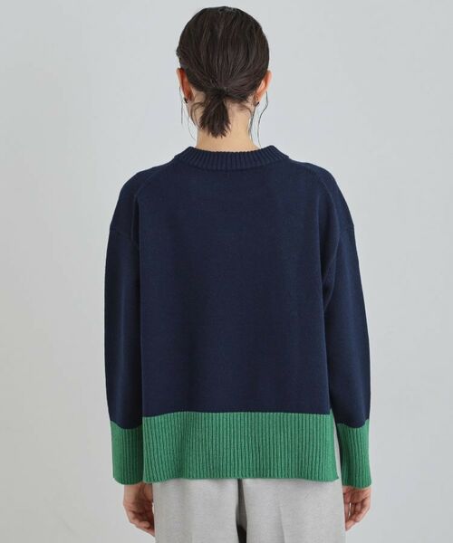 THE SHOP TK / ザ ショップ ティーケー ニット・セーター | インしないで着られる カラーブロックニット | 詳細15