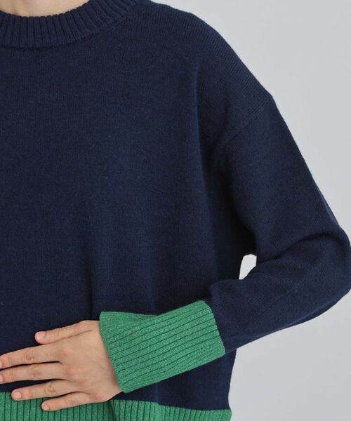 THE SHOP TK / ザ ショップ ティーケー ニット・セーター | インしないで着られる カラーブロックニット | 詳細17