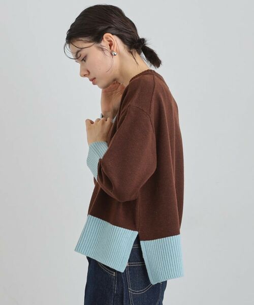 THE SHOP TK / ザ ショップ ティーケー ニット・セーター | インしないで着られる カラーブロックニット | 詳細6