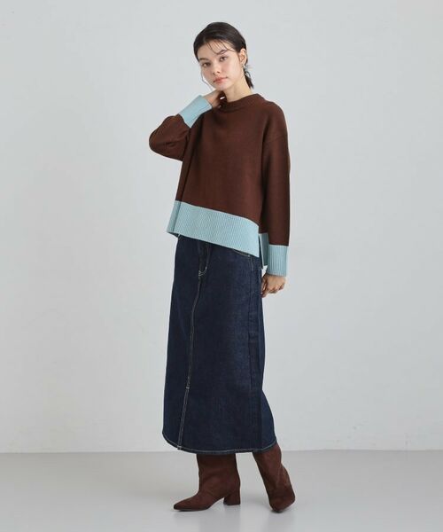 THE SHOP TK / ザ ショップ ティーケー ニット・セーター | インしないで着られる カラーブロックニット | 詳細7